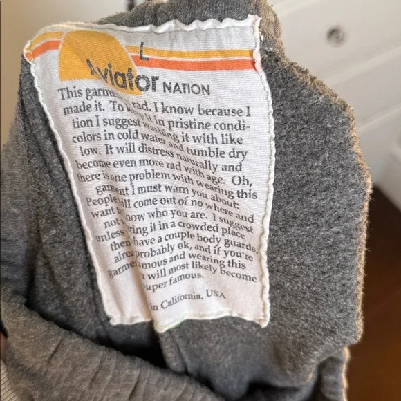 Aviator Nation Gray Sweatpants - Picture 2 of 3